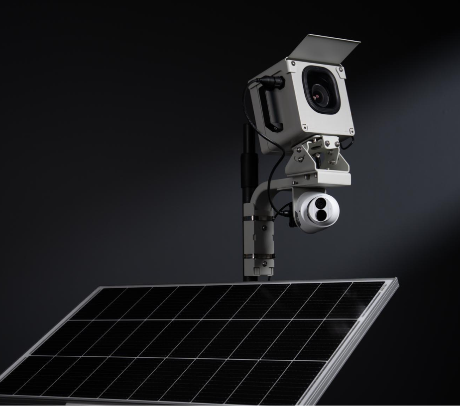 Camera housing with solar panel